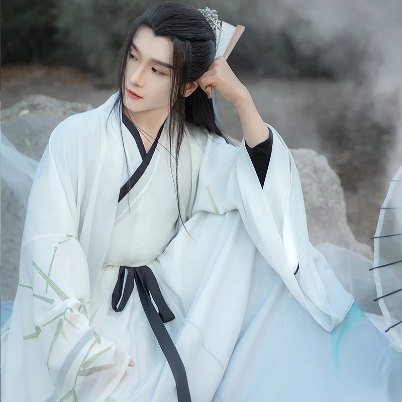 Hanfu men authentic original Chinese style chivalrous costume waist-length Wei and Jin style daily