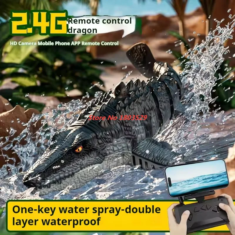 

WIFI FPV динозавр Mosasaur с распылителем воды HD камера для ребенка подарок радиоуправляемая лодка интеллектуальная имитация модели динозавра водонепроницаемая игрушка