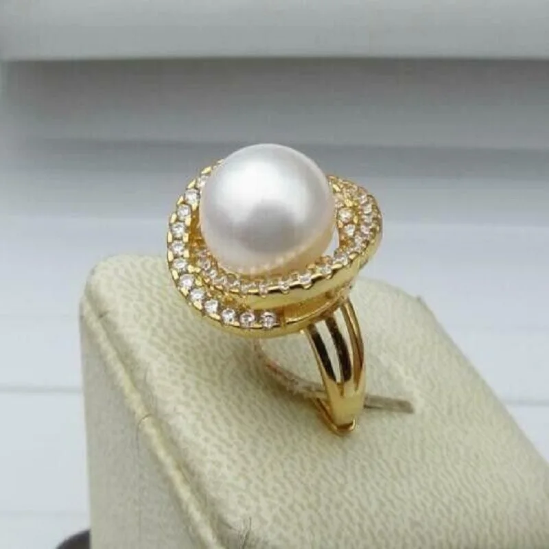 

Gorgeous 11-12mm Natural Akoya White Pearl 925 Ring Adjustable Size