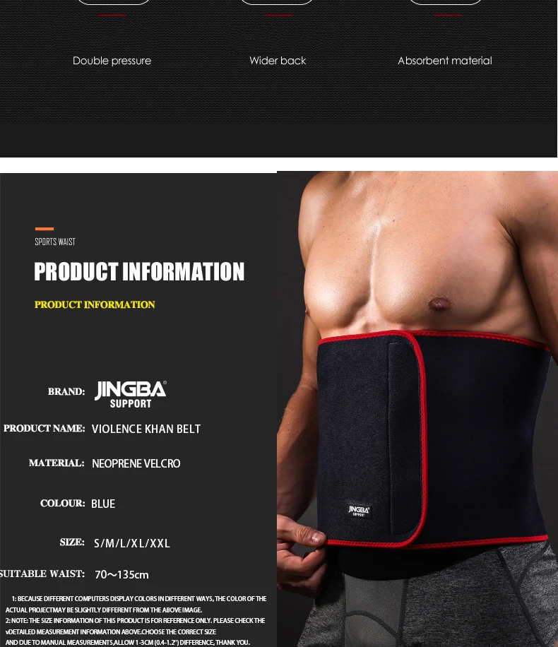 JINGBA SUPPORT Verstellbarer Modellierender Körper-Korsettformer Taillentrimmer Slim Fit Bauch-Schweißgürtel – Detail 6