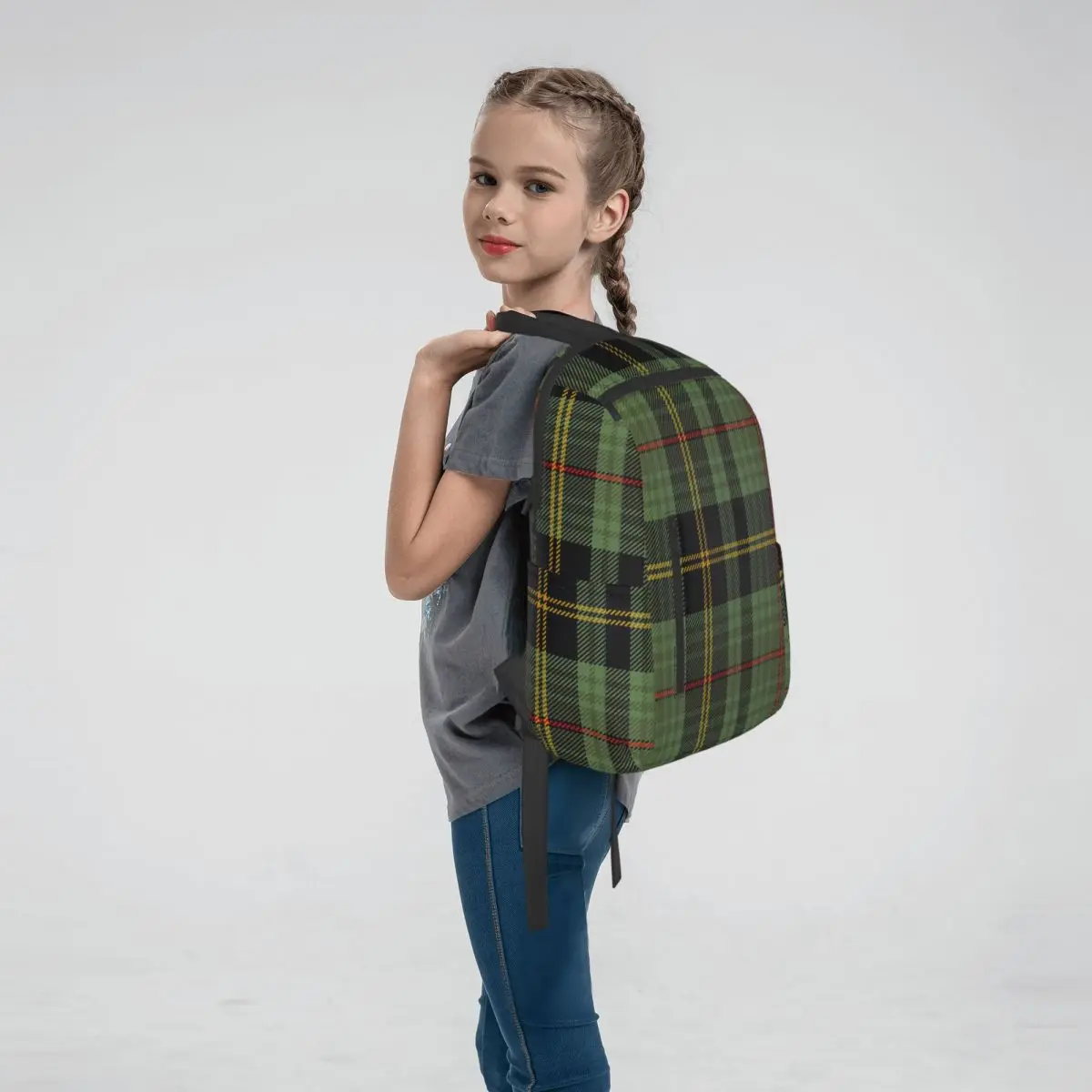 Classic Scottish Clan Tartan Plaid Backpack Large Capacity Boys Girls BookBag School Bag Shoulder Bags for Men Women