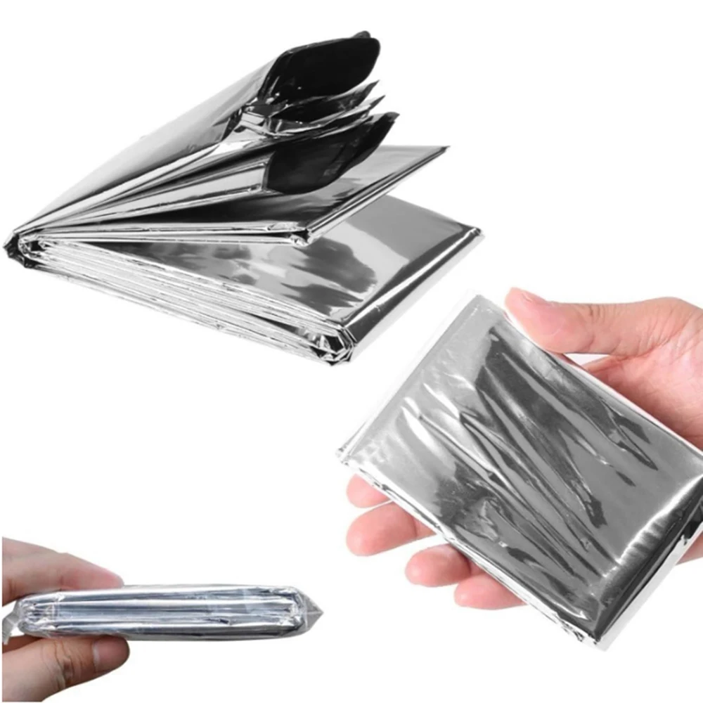 Notfall-Foliendecke, Outdoor, Überleben, Erste Hilfe, Militär-Rettungsset, winddichte, wasserdichte Folien-Thermodecke für Camping ﻿