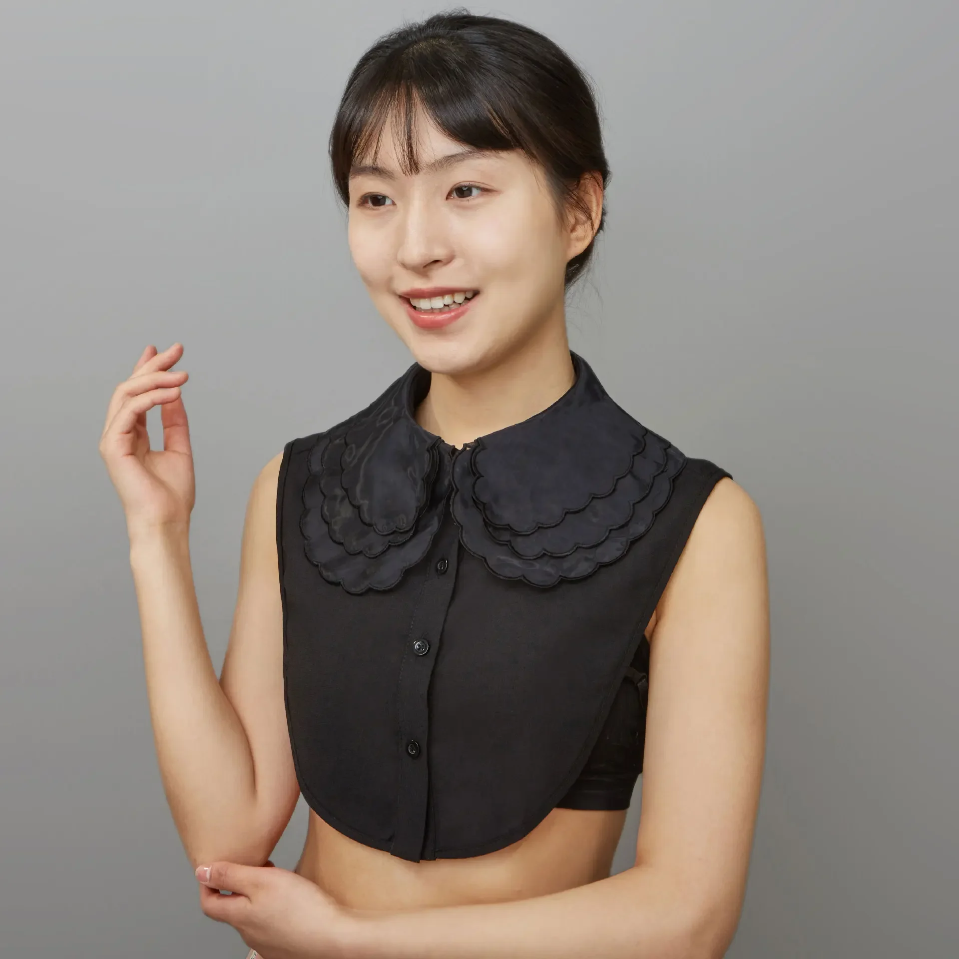Multilayer Petal False Collar Women Decorative Ruffle Fake Collar Shirt Inner Wear Neck Accessory