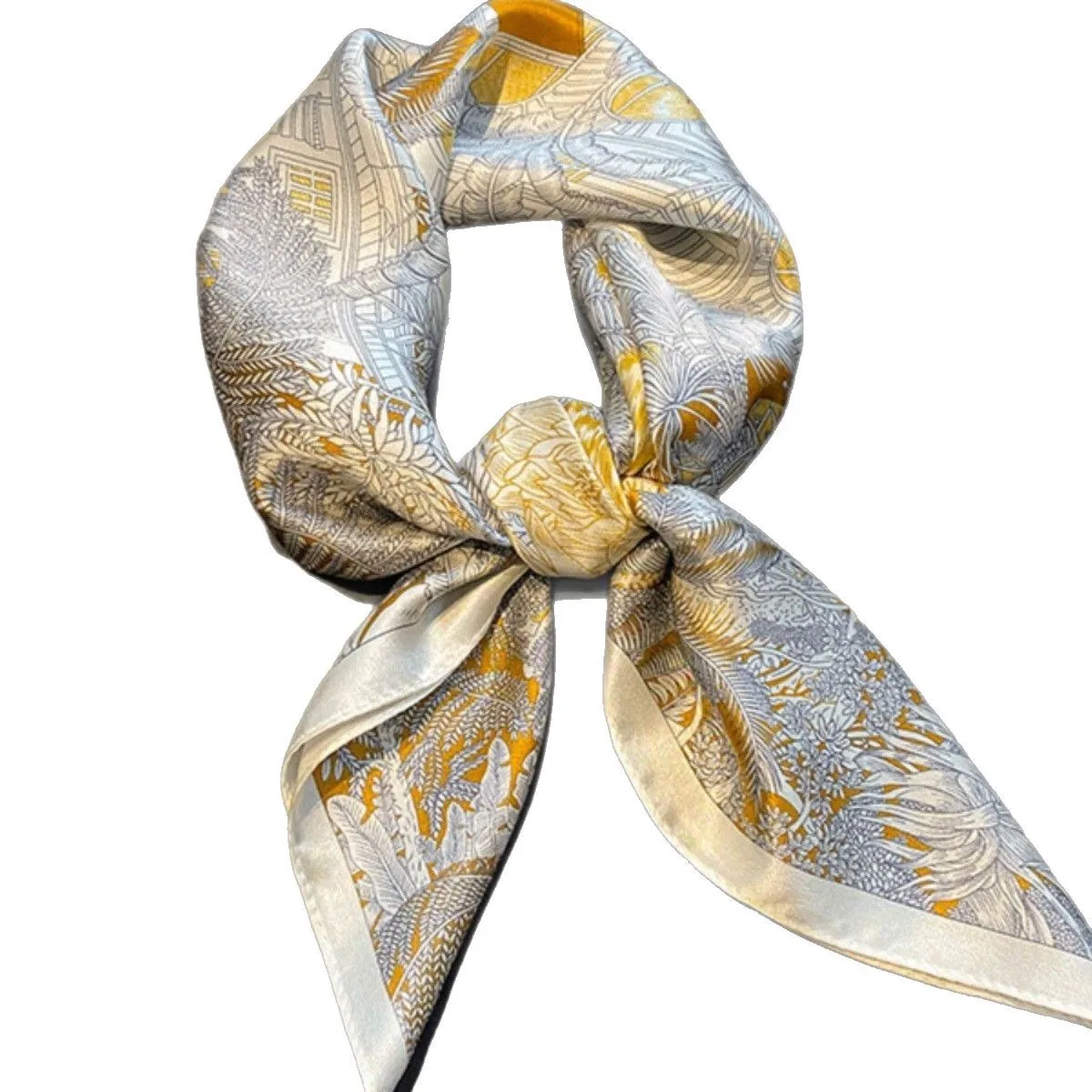 

Женский высококачественный шарф из натурального шелка, универсальный шарф из тутового шелка, квадратный платок, шейный платок.