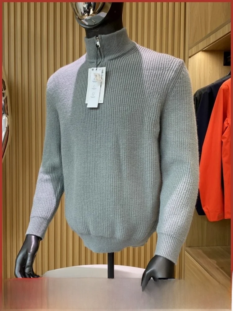 

Мягкий трикотаж Thiened f-Zip, мужской повседневный модный осенне-зимний длинный свитер на голову све, модный, удобный для кожи-...