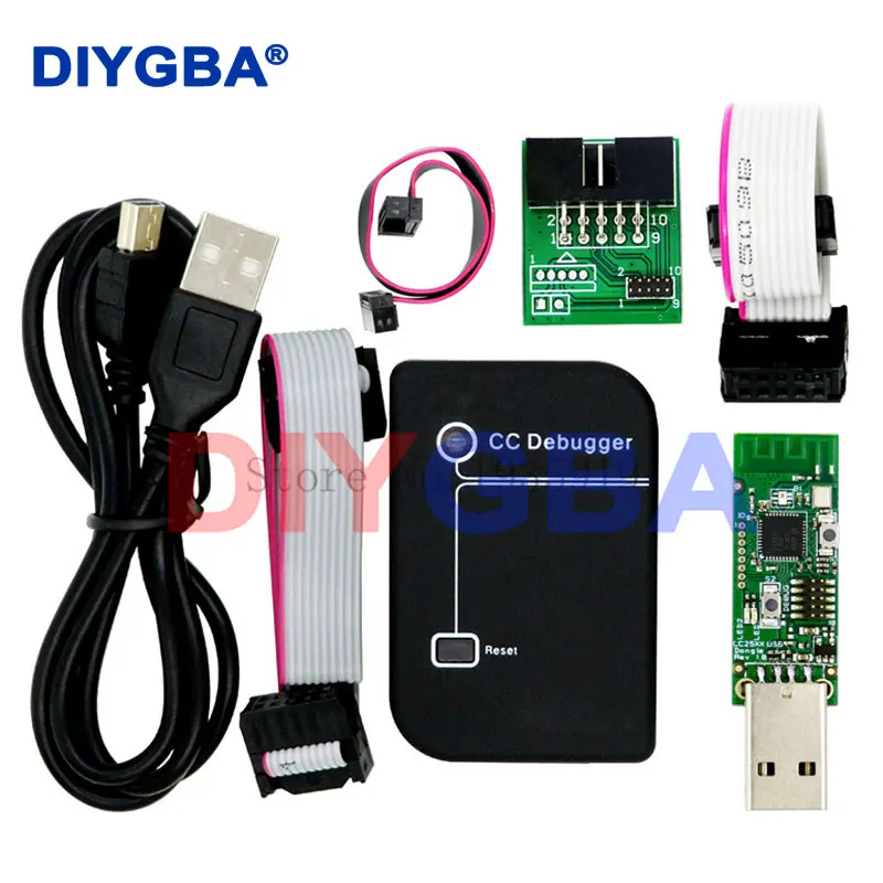 CC Debugger ZIGBEE emulatore CC2531 CC2540 Sniffer Scheda wireless Bluetooth 4.0 Dongle Captura Programmatore USB Cavo downloader