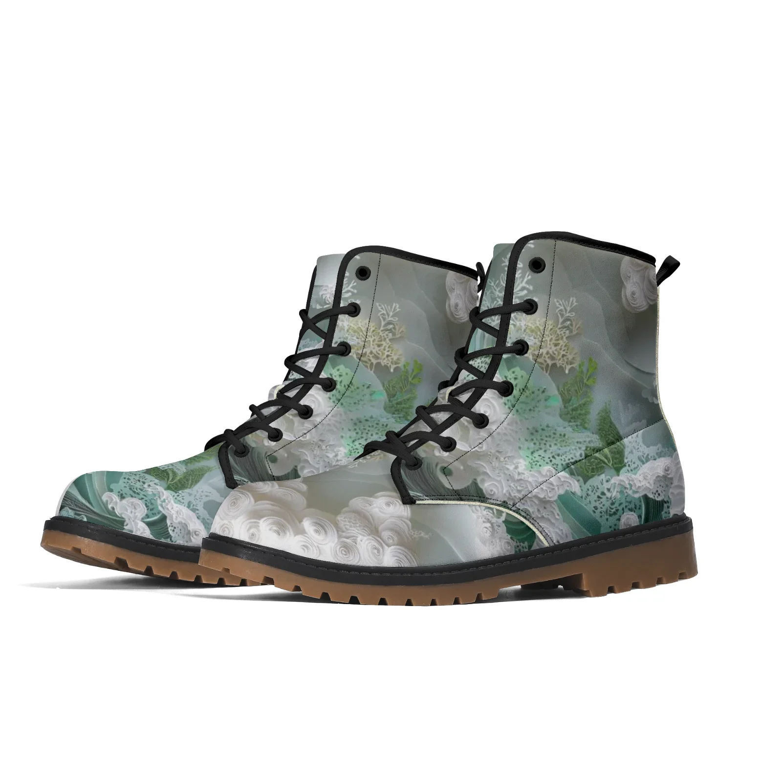 ustomizable three-dimensional cloud pattern mid-calf boots, street casual fashion mid-calf boots for men and women in spring and