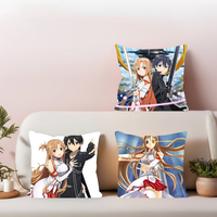 S-Sword Art Online Anime   Pillow Case Sofa Living Room Bedroom Backrest Cushion Square Cushion Headboard Car