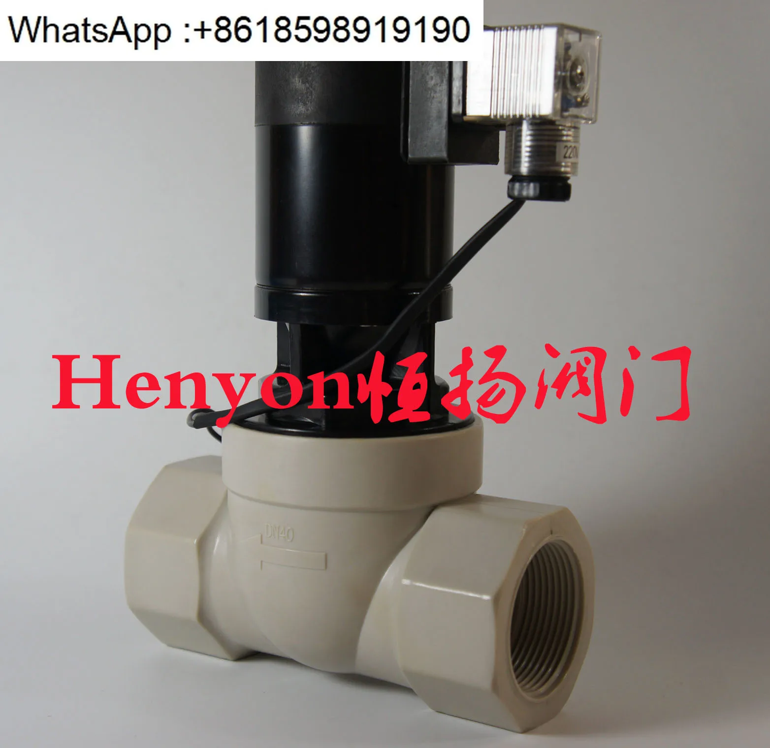 

DN40 ABS plastic solenoid valve HYZF1-40 305314.01 plastic solenoid valve, wastewater solenoid valve