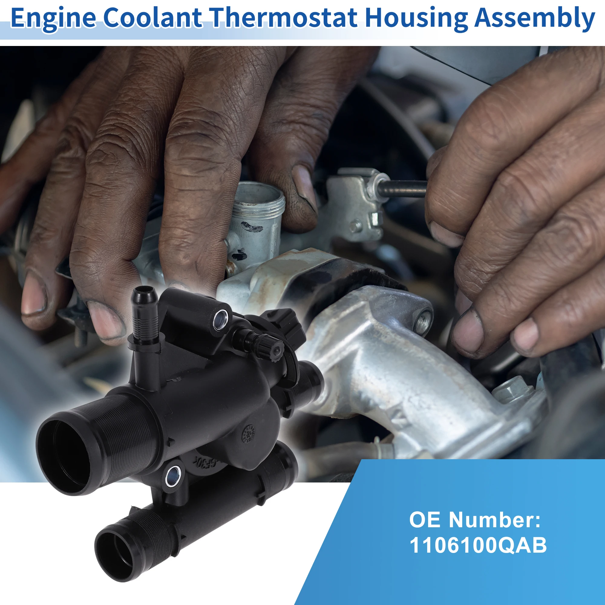 

X Autohaux Корпус термостата охлаждающей жидкости двигателя в сборе No 1106100QAB для Nissan Interstar