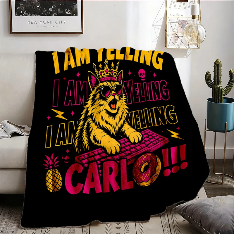 I Am Yelling Carl Flannel Blanket, Princess Donut Dungeon Crawler Carl Throw