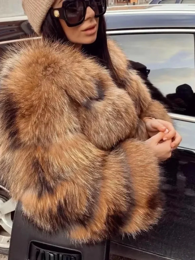 Короткое пальто из искусственного меха, женская повседневная коричнево-бежевая теплая зимняя куртка контрастного цвета с длинными рукавами, модная верхняя одежда для поездок на работу, новинка 2026 г.