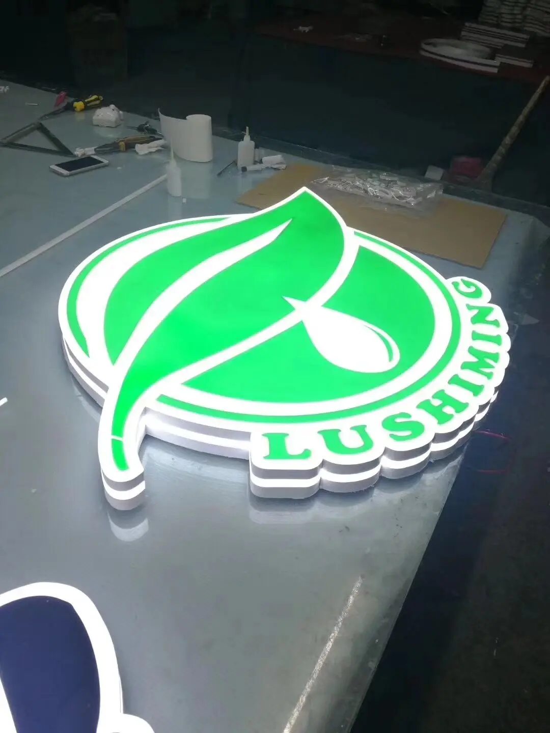 Imagem -06 - Bobina de Letra de Canal 3d Iluminado Pelo Lado Abs Plástico Guarnição Cap Publicidade Luminosa Letters Making Material de Polímero Alto Mini Sinal