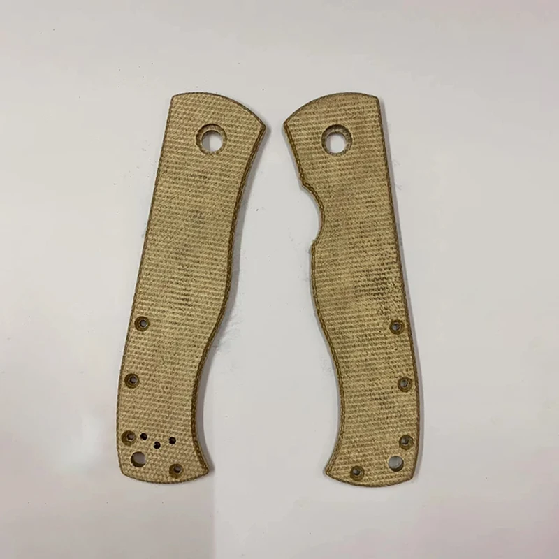 Imagem -03 - Micarta Fold Knife Handle Patches G10 Linho Micarta Patches Aperto Cqc7 Facas Faça Você Mesmo Fazendo Acessórios Peças Par Padrões
