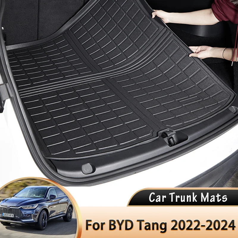 

for BYD Tang Tan EV II MK2 2022 2023 2024 TPE Car Rear Trunk Mat Waterproof Protective Liner Trunk Tray Floor Mats Accessories