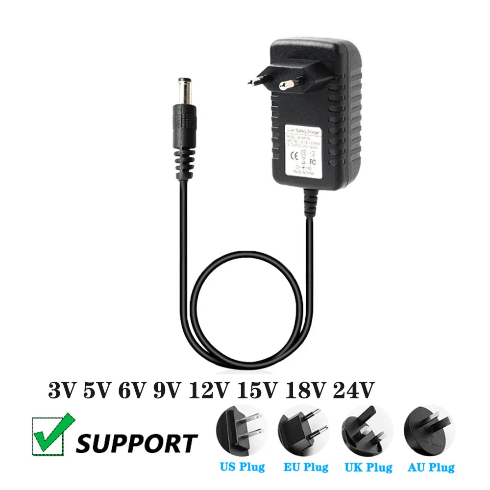 Regulador linear do adaptador do poder da C.C., 220V a C.C. 3V 5V 6V 9V 12V 15V 18V 24V 100MA 200MA 300MA 500MA 600MA 700MA 800MA 1A DC 5.5*2.1
