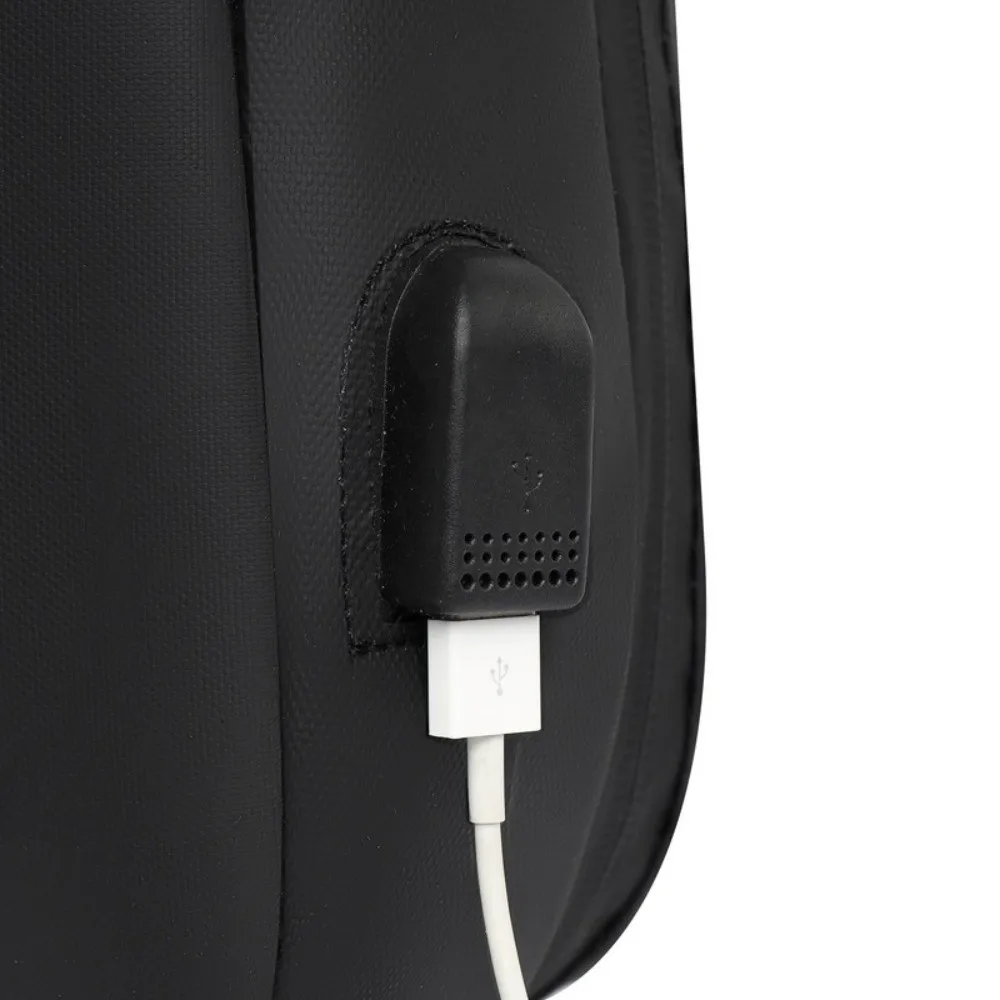 Oxford Cloth Men's Chest Bag Anti-theft USB Charging Port Password Sling Bag Multi-storey Large Capacity Shoulder Crossbody Bag