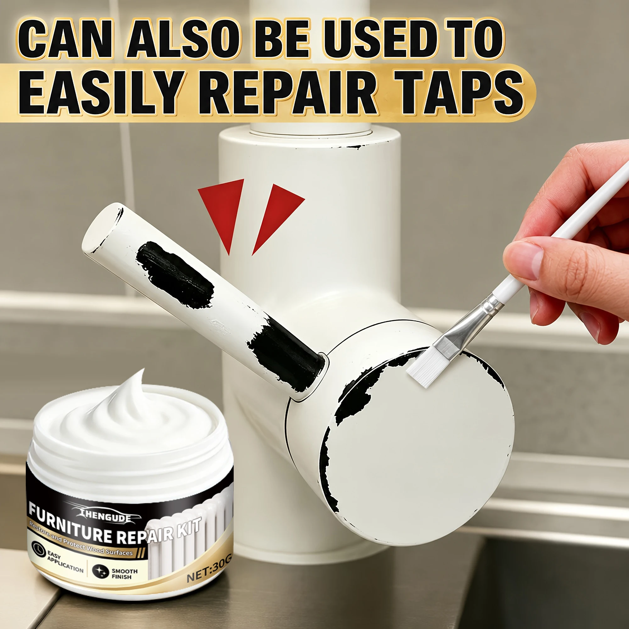 Wood Polishing and Care Wax, Suitable for Furniture, Wooden Surfaces, and Metal Parts, a Wood and Metal Polishing Repair Paste That Helps Restore Natural Shine, Low Residue, Easy to Use