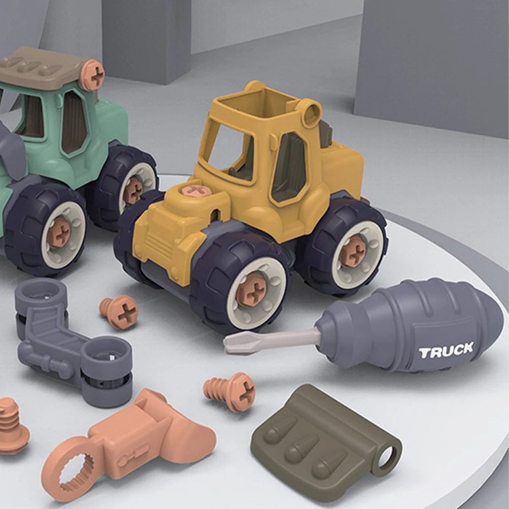 

4 шт., детский обучающий игровой набор для моделирования автомобиля, набор экскаваторов для мальчиков, малышей, дошкольников, прочный пластик