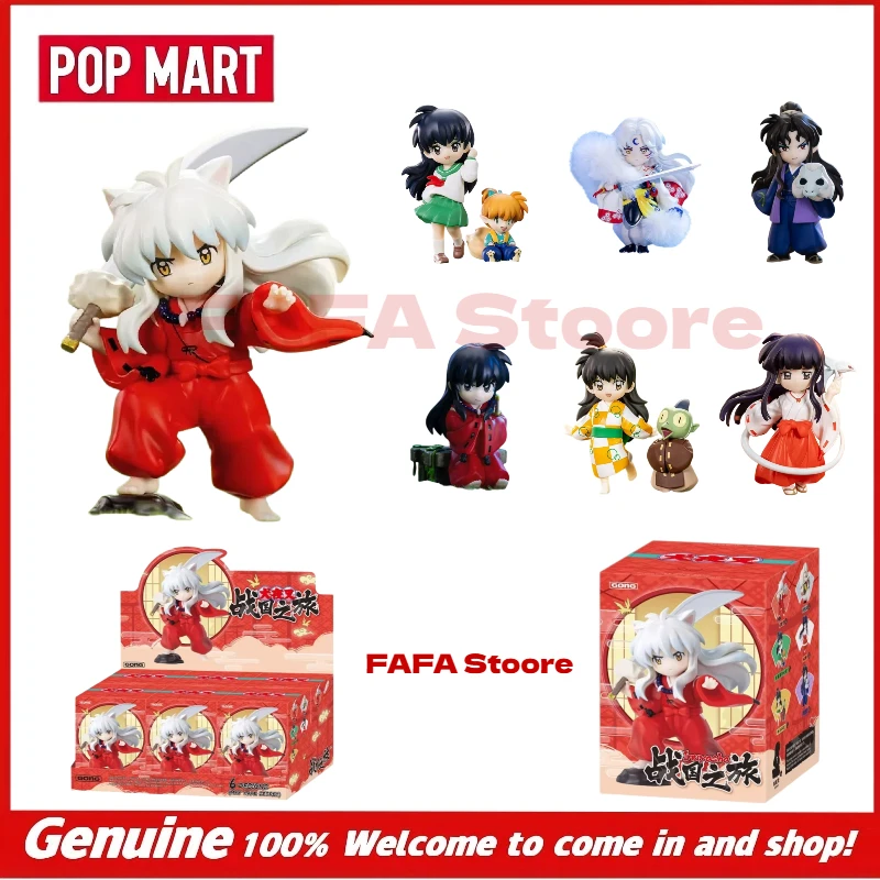 

New POP MART Gong Inuyasha Sengoku Journey Series Blind Box Sesshomaru Collectible Anime Figure Toy As Funny Toys Gifts
