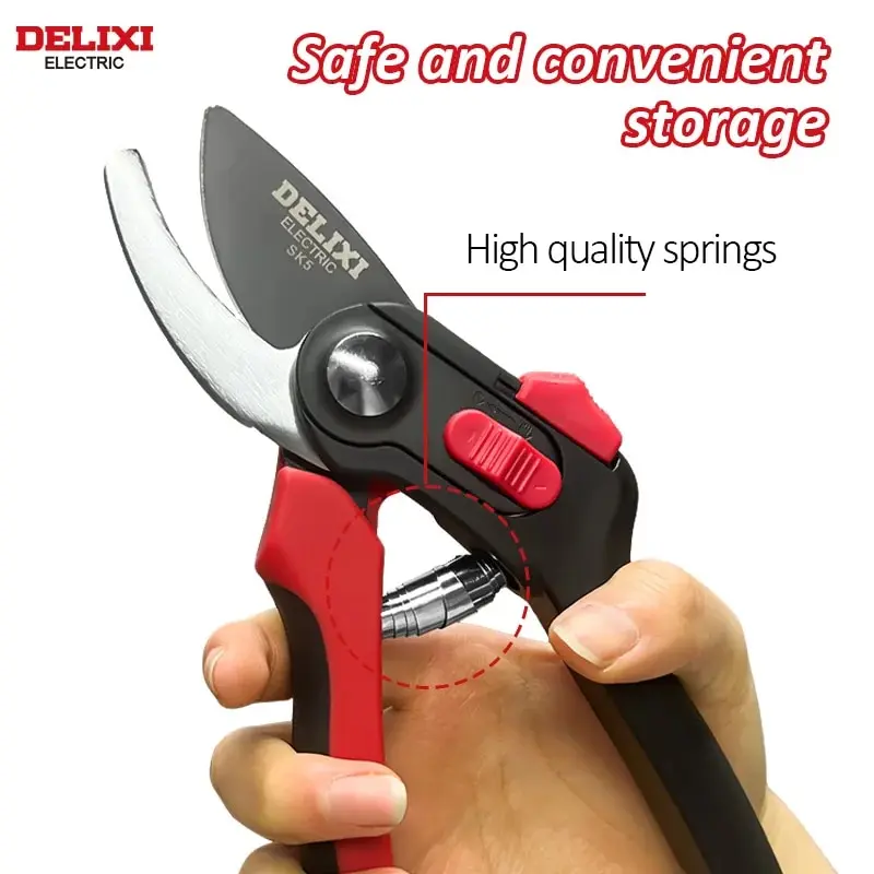 DELIXI ELECTRIC Gardening Scissors Tools Pruning Shears Bonsai Tools Fruit Tree Pruning Flower Branches Orchard Scissors