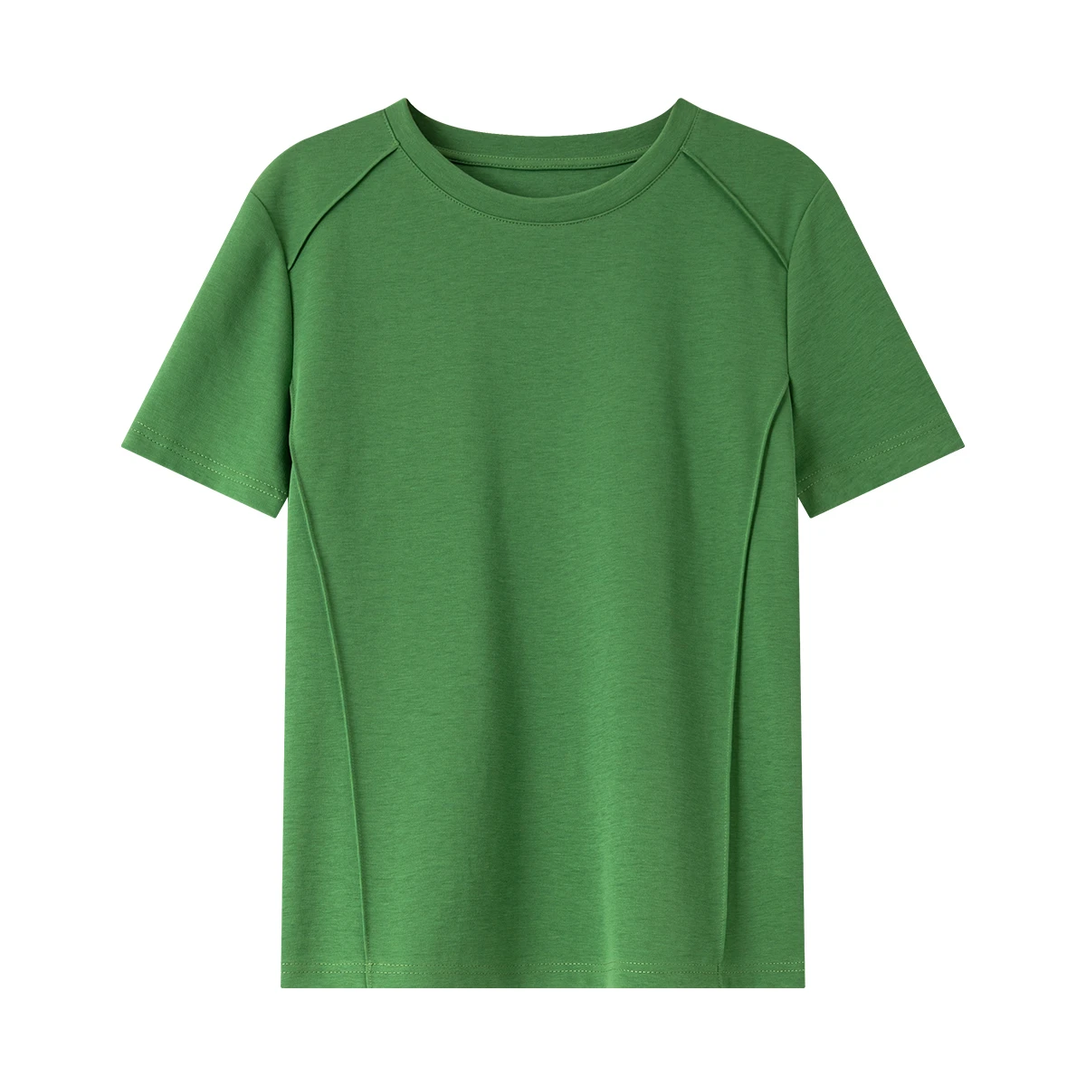 VIMLY Women's Short Sleeve T-shirt Cotton Blend Basic Tee Shirt 2025 Split-Seam Loose Casual Summer Top for Woman Clothing A1889