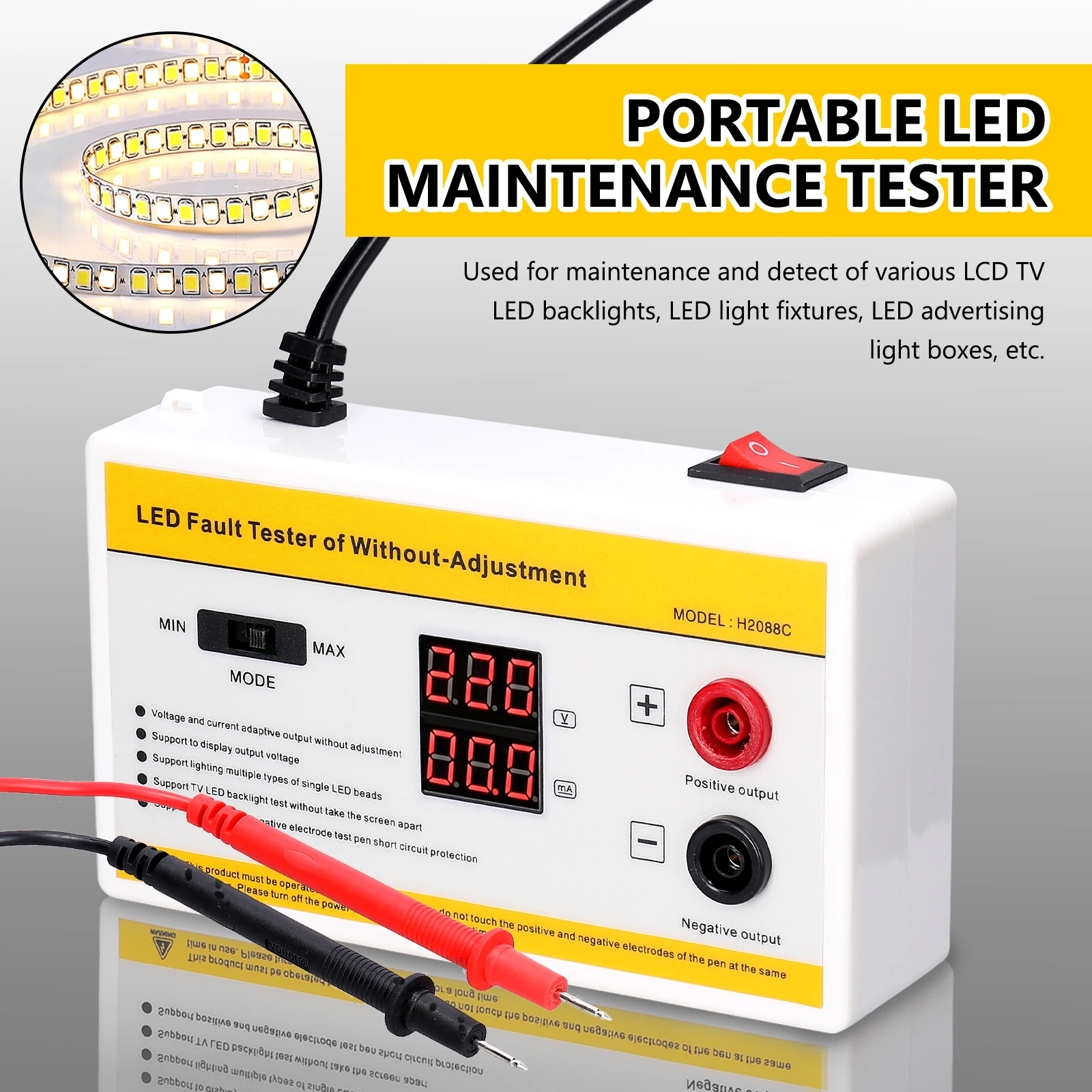 Tester per retroilluminazione TV con lampada a LED Strisce LED multiuso Perline Strumento di test Strumenti di misurazione per tester per