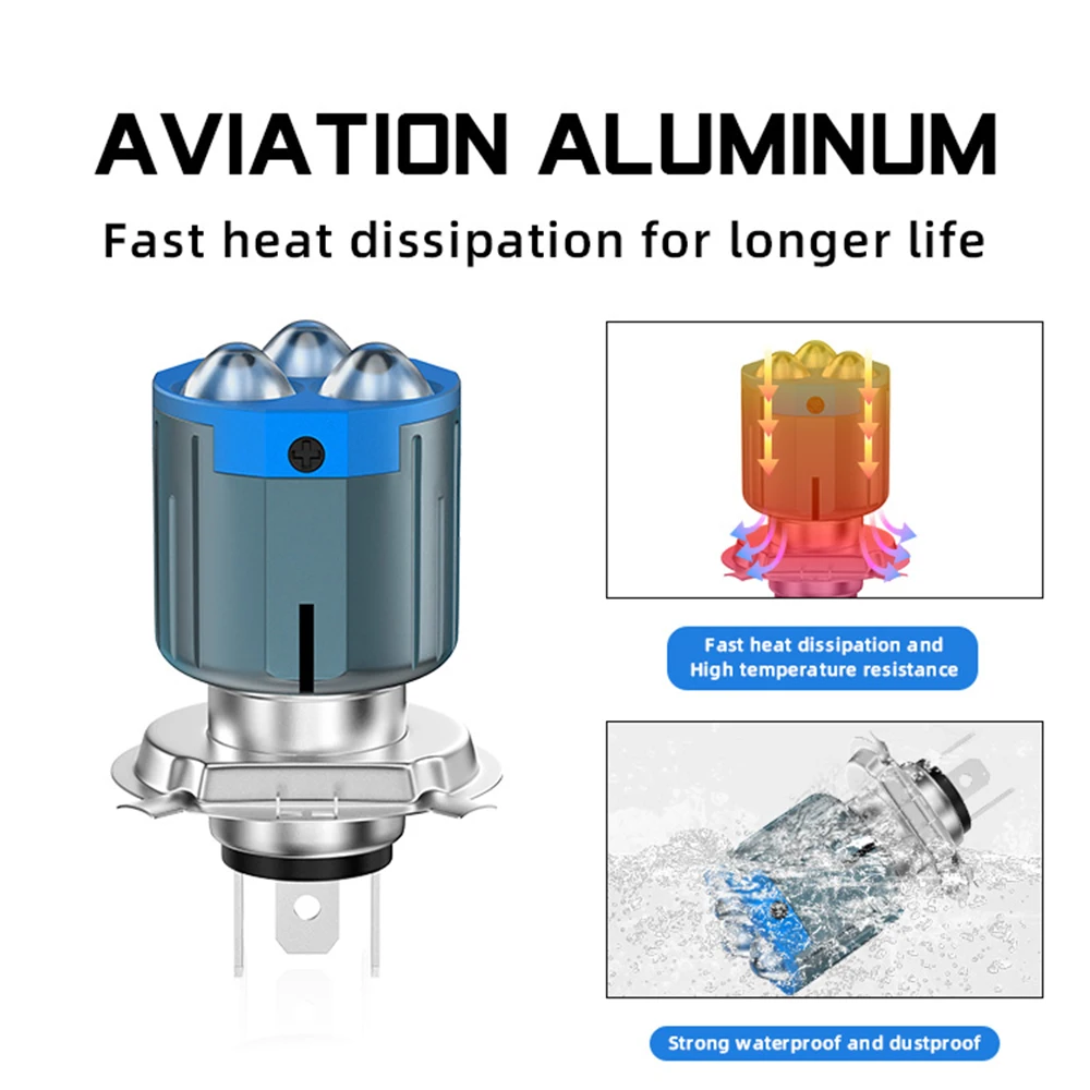 1 قطعة 3 العدسات BA20D H4 دراجة نارية كشافات لمبة 1: 1 H6 أبيض أصفر الجير تسليط الضوء على موتو الأضواء سكوتر موتو اكسسوارات