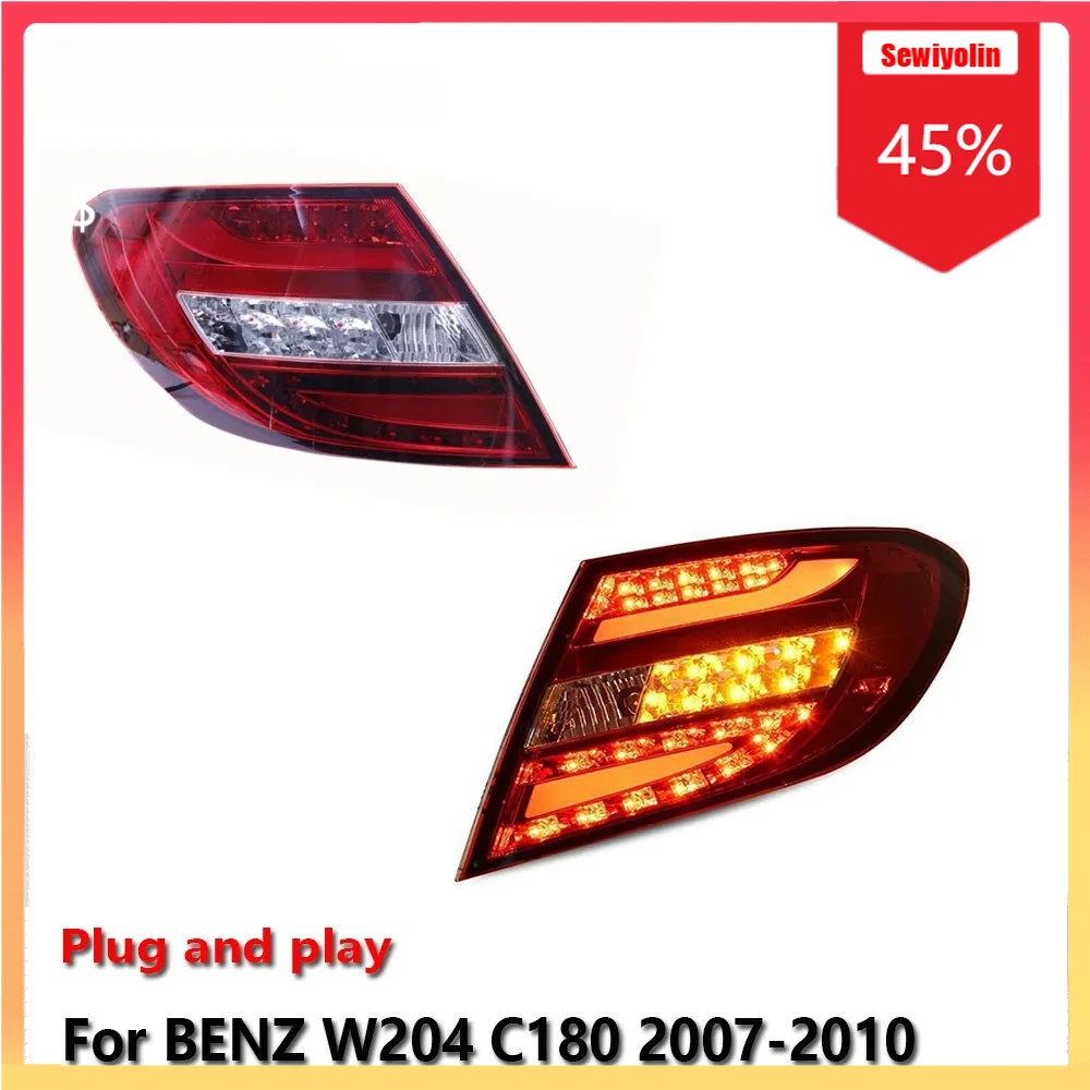 

Автомобильные лампы в сборе для Benz W204 2007-2010, авто противотуманные DRL, стоп-сигнал, указатель поворота, лампа Plug and Play