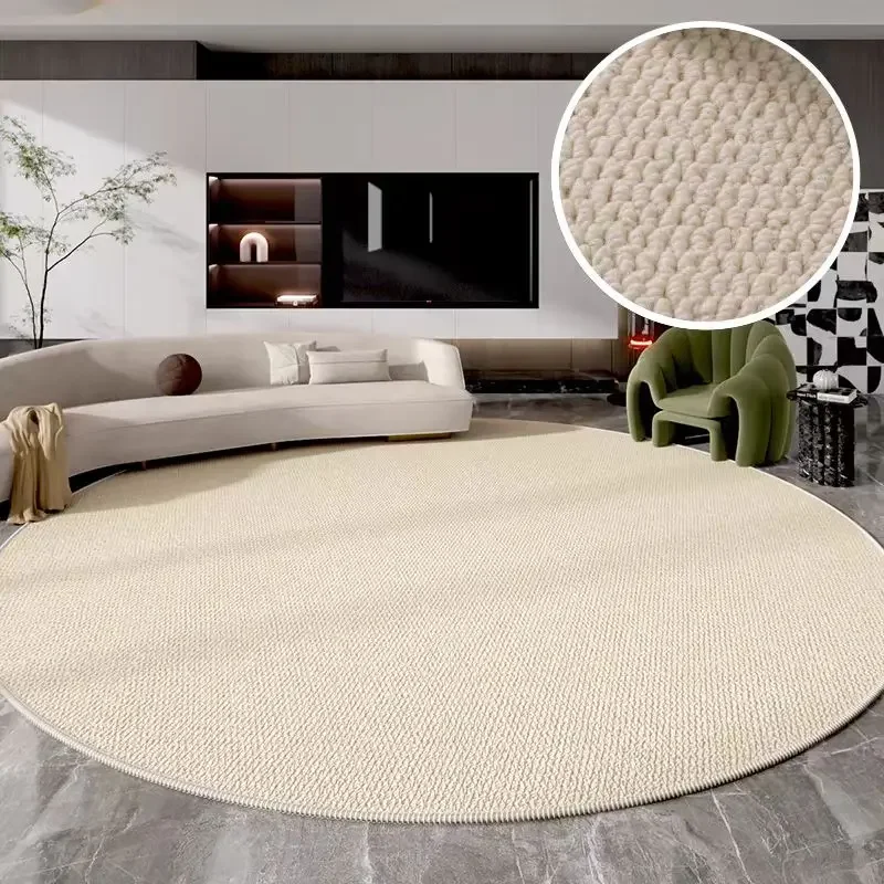 

-Sisal Rug Living Room Plain Bedroom Bed Blanket Dressing Table Chair Mat Washable Scrubbing New Model