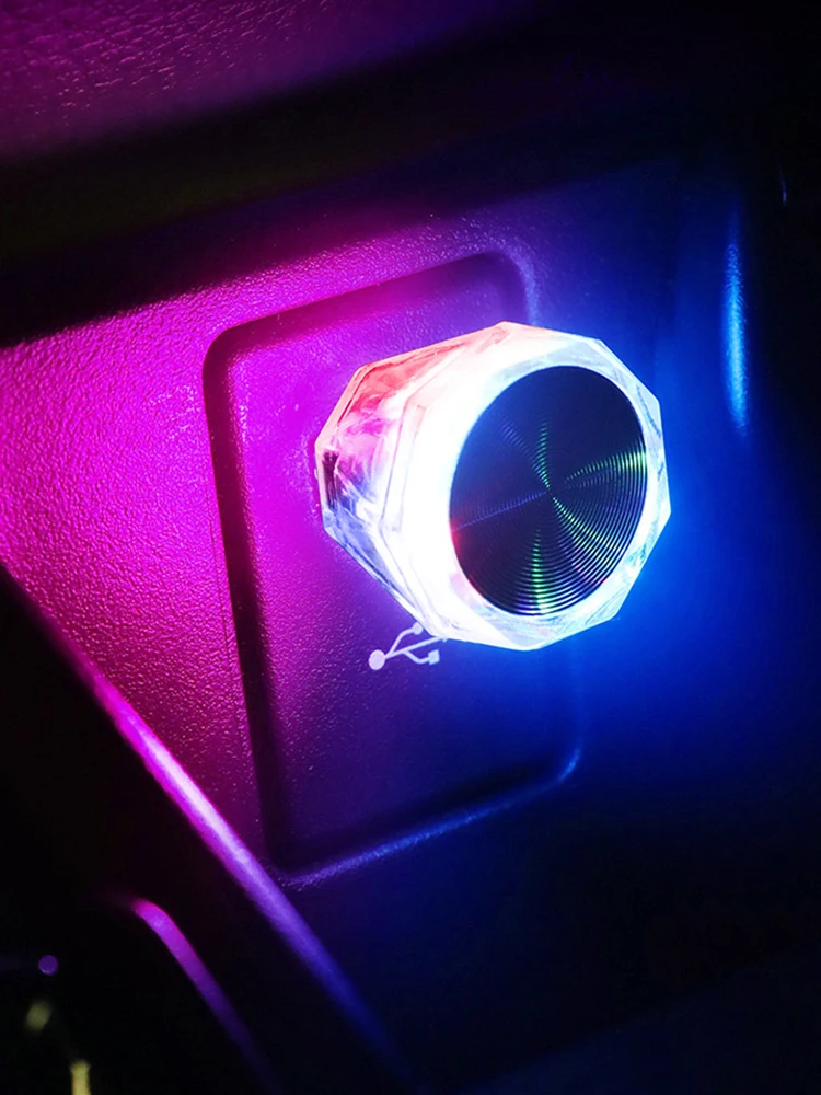 

Car Mini USB LED Ambient Light Interior Decorative Lighting Gradient Atmosphere Lamp Portable Colorful Night Light for Home Car