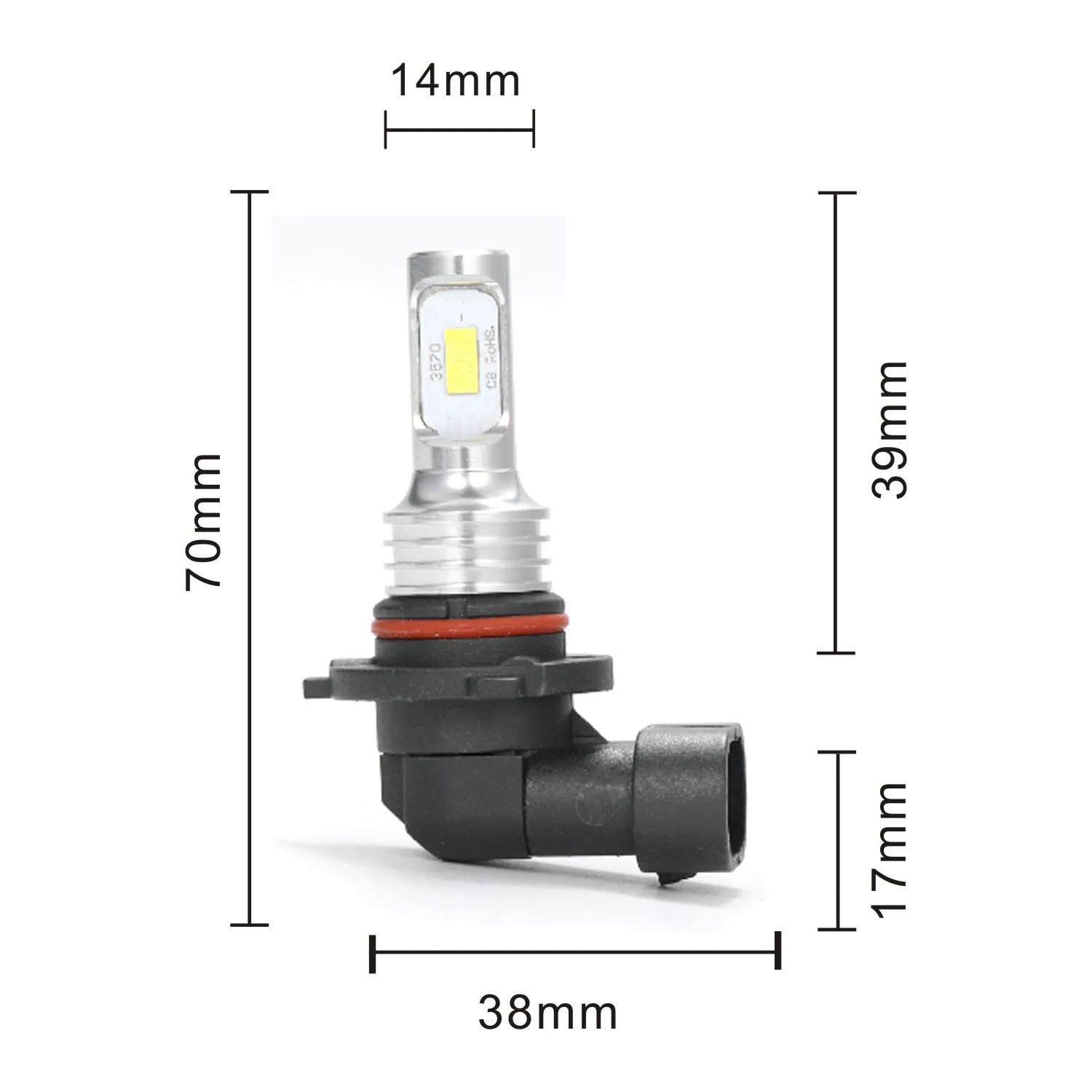 2Pcs 9006 HB4 9005 HB3 P13W PSX24W H8 H11 H7 H4 LED CSP Bulbs Auto Lamps Car Driving Running Light Front Fog lamp 6000K White