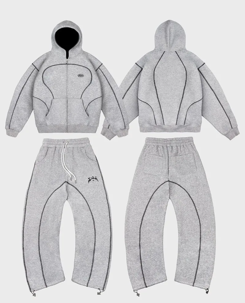 High street hip hop แฟชั่นใหม่ Y2k ผู้ชายเสื้อผ้าชุด retro แนวโน้มสบายๆกีฬาบุคลิกภาพรูปแบบหลวม Sweatpants