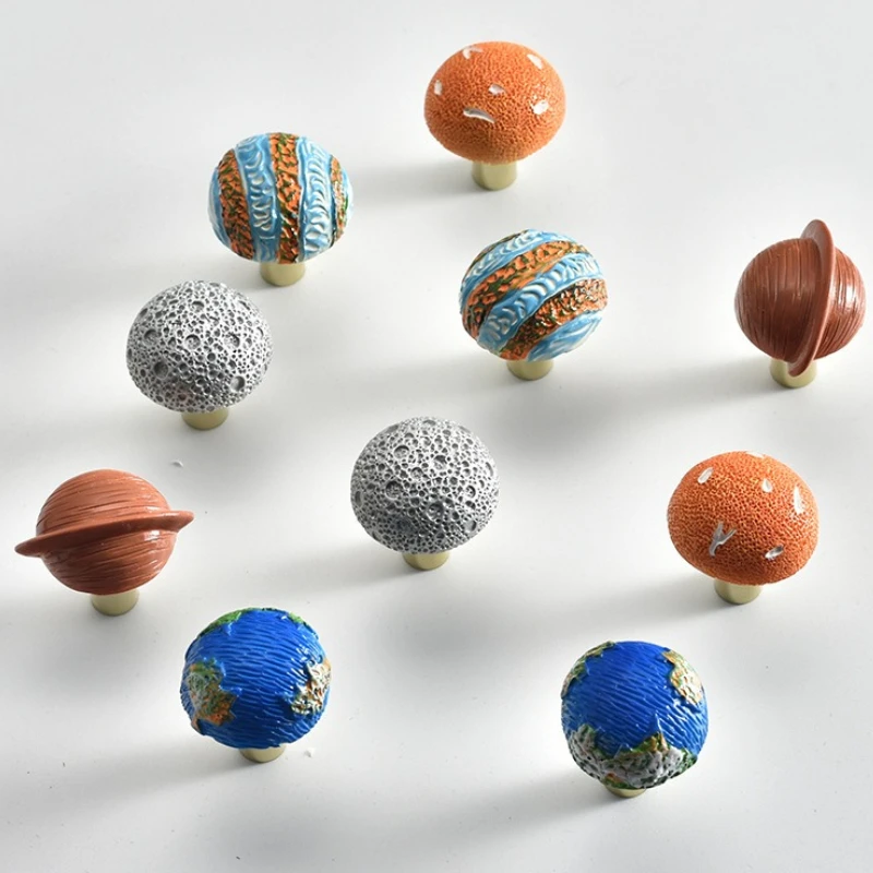 Creative Cartoon Planet Pull-out Single-hole Drawer Handle Children's Room Decoration Wardrobe Bookcase Shoe Cabinet Coffee Shop