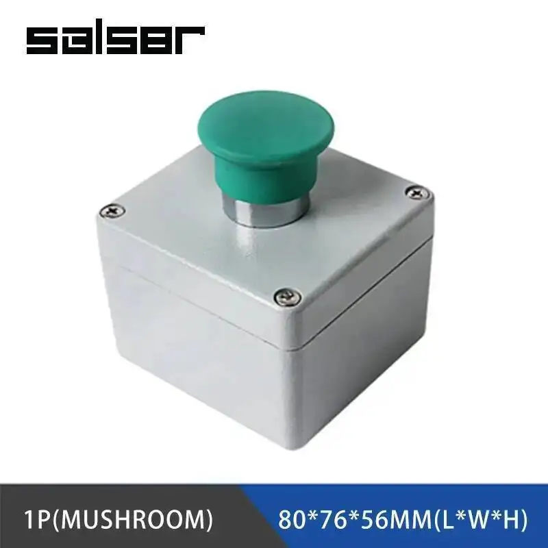 مفتاح ضغط على زر التحكم المقاوم للانفجار، صندوق ألومنيوم مصبوب، حاوية مقاومة للماء، إيقاف تشغيل الطوارئ