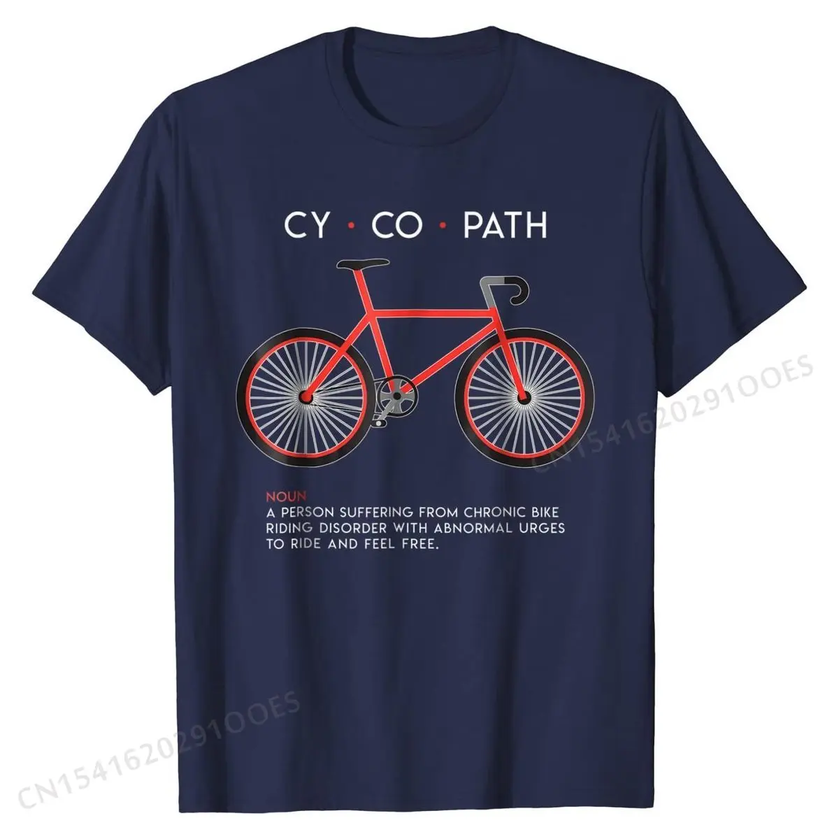 CYCOPATH - Funny Cycling and Bicycle Riders Bike T-Shirt Mens Faddish Casual Tops Tees Cotton Tshirts Funny