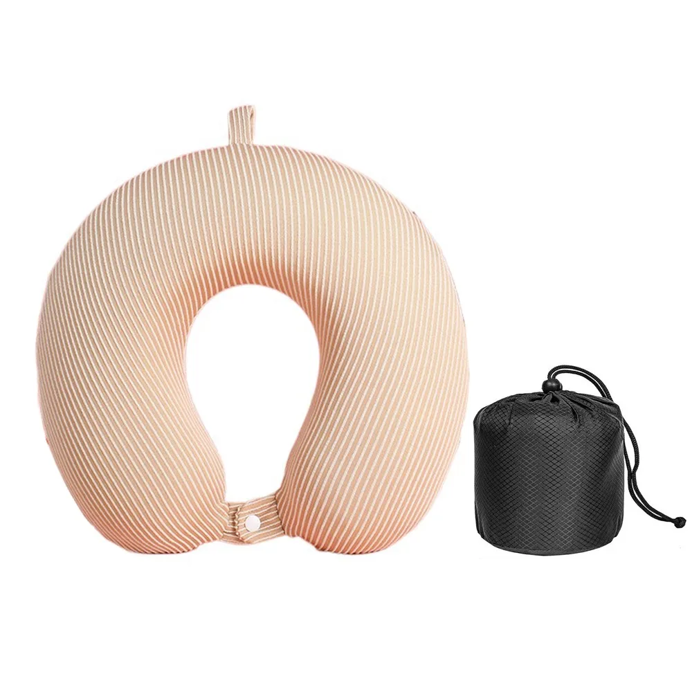 

Slow Rebound U-shaped Pillow Comfortable with Storage Bag Travel Neck Cushion Removable Portable Sleeping Neck Headrest