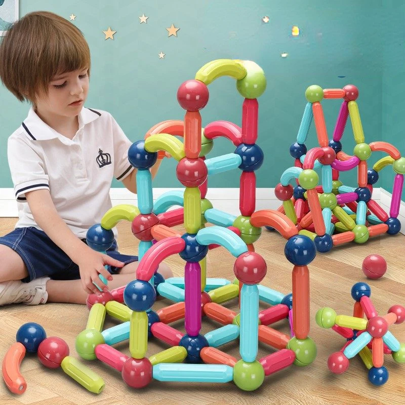 

Magnetic Constructor Blocks Set Toys for Kids Magnet Stick Rod Building Blocks Montessori Educational Toys for Children Boy Girl