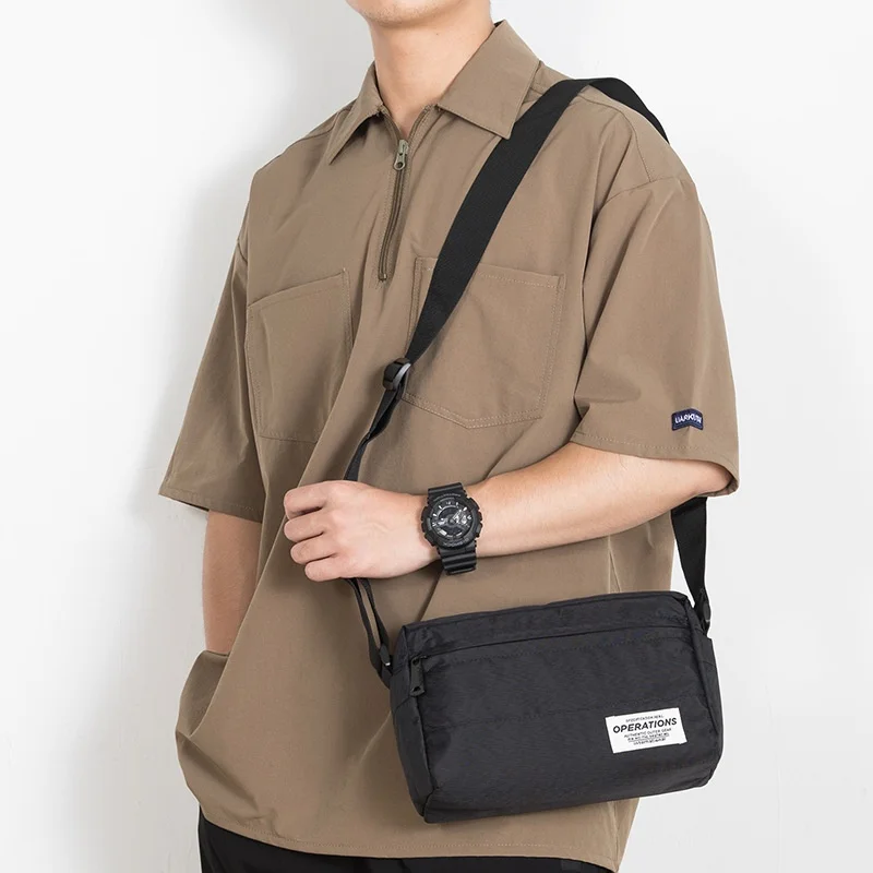 

Trendy Oxford Cloth Single Shoulder Bag Casual Men's Crossbody Bag Simple Fashion Korean Style Mailman Bag Ins Crossbody Bag