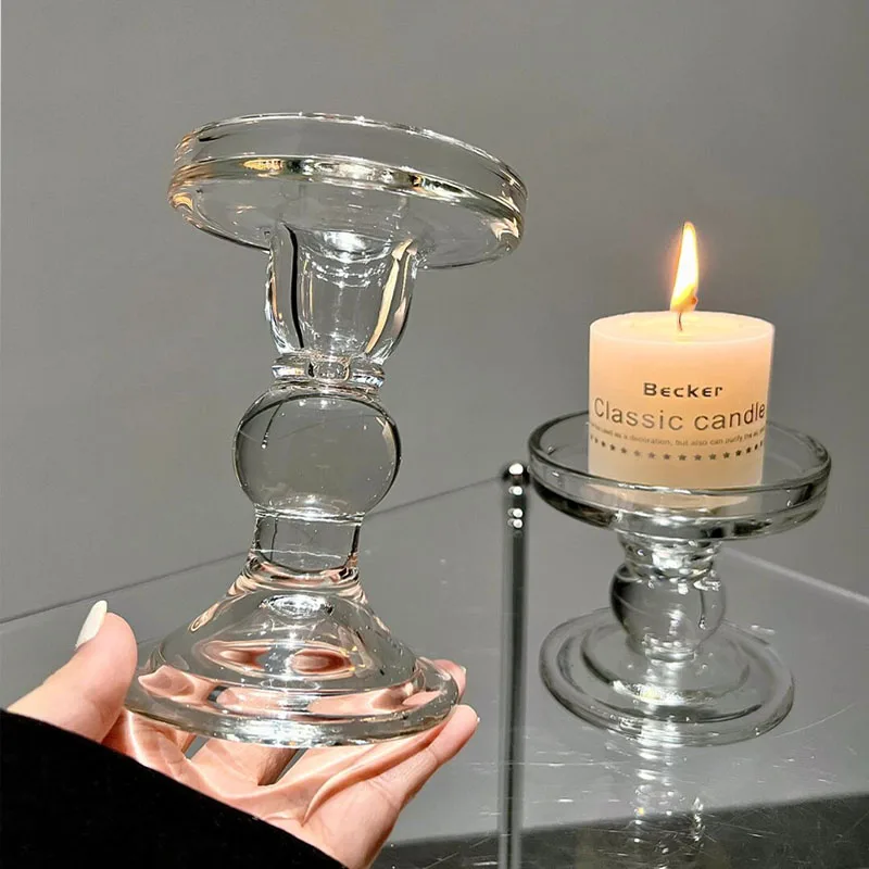 

Luxury Transparent Candelabro Incense Lantern Birthday Candle Candelabro Living Room Hochzeit Dekoration Decorations CY50CS