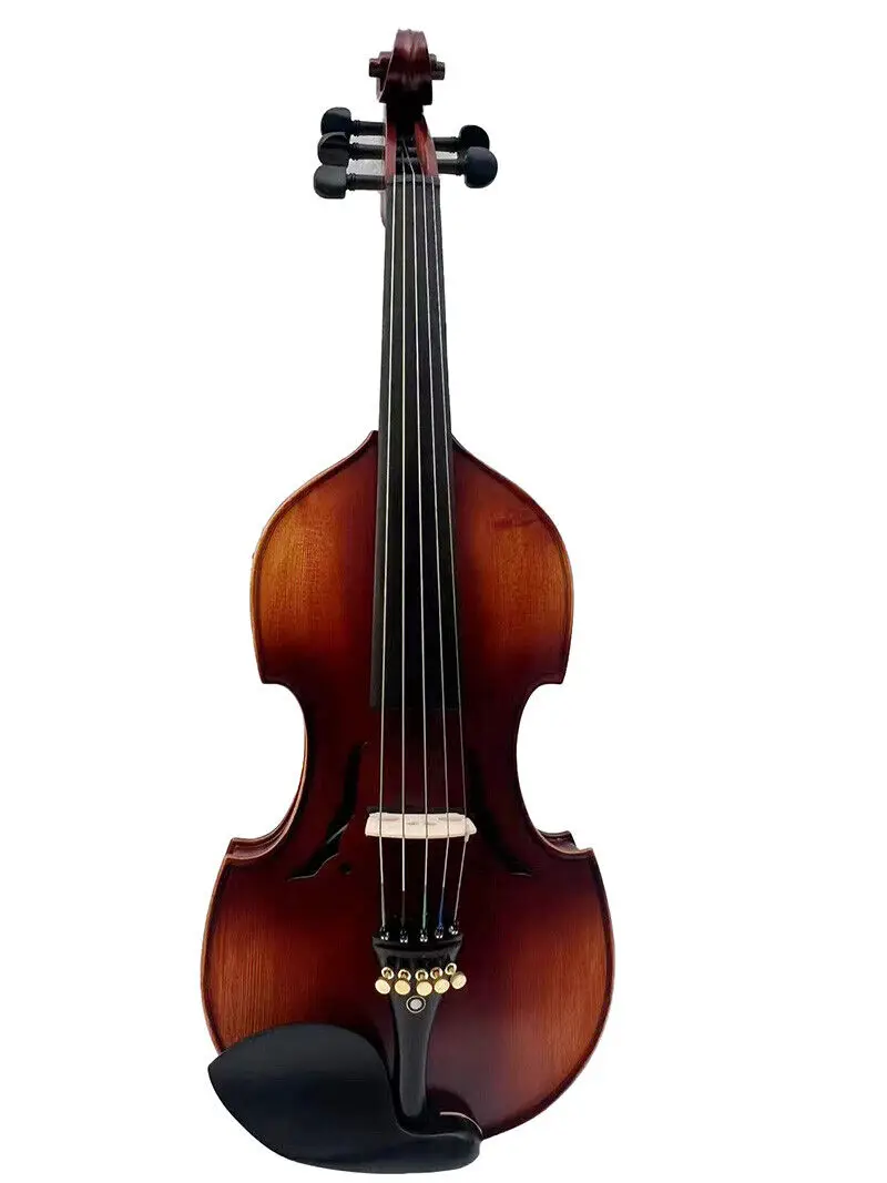 Baroque style 5 Strings electric /Acoustic Violin Brown color full size Violin