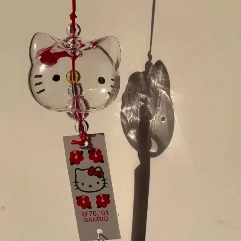 kawaii Hello Kitty cat wind chimes Japanese cute style niche mini car Christmas gift women accessories street vendor products