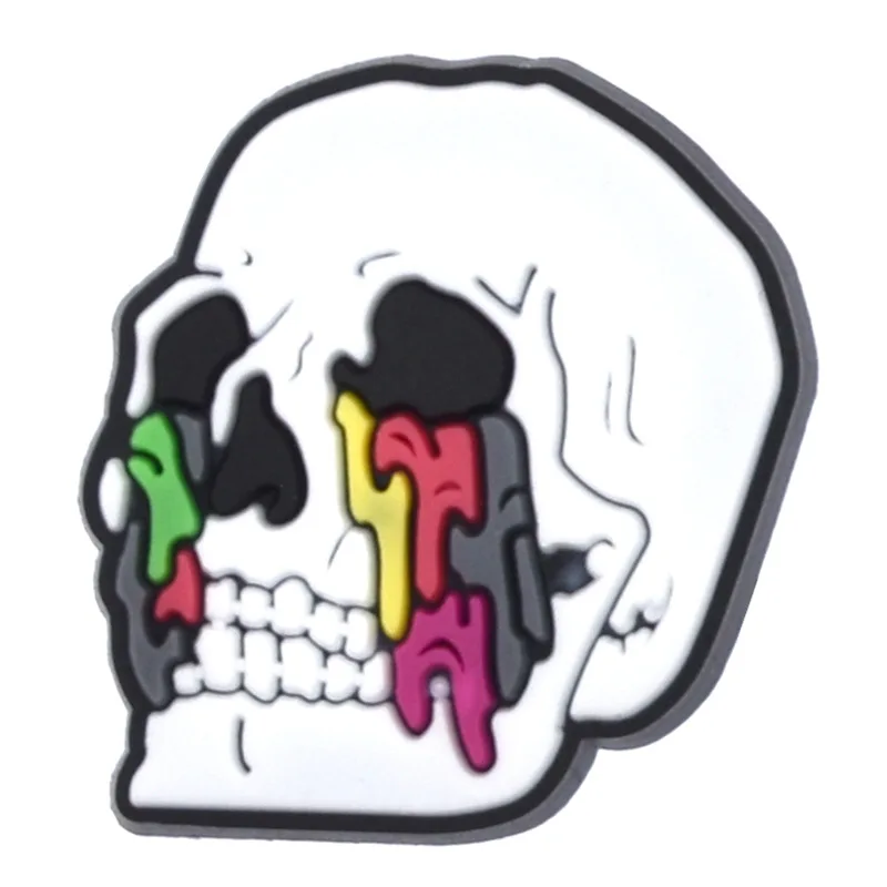 1Pcs Skull of Terror Shoes Charms PVC Shoe Bag Accessories For Sandals Decoration Buckle  Friends Party Gifts Support wholesale image 5