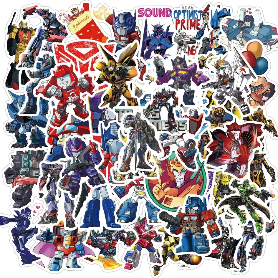 10/30/50pcs/Pack Cartoon Transformers Stickers Waterproof Skateboard Motorcycle Guitar Luggage Laptop Bicycle Sticker Kids Toys