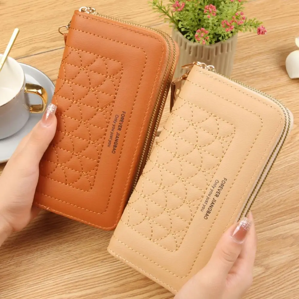 New PU Leather Women Long Wallet Hasp Design Tassels Strap Coin Purse Large Capacity Card Bag Holder Women Girls