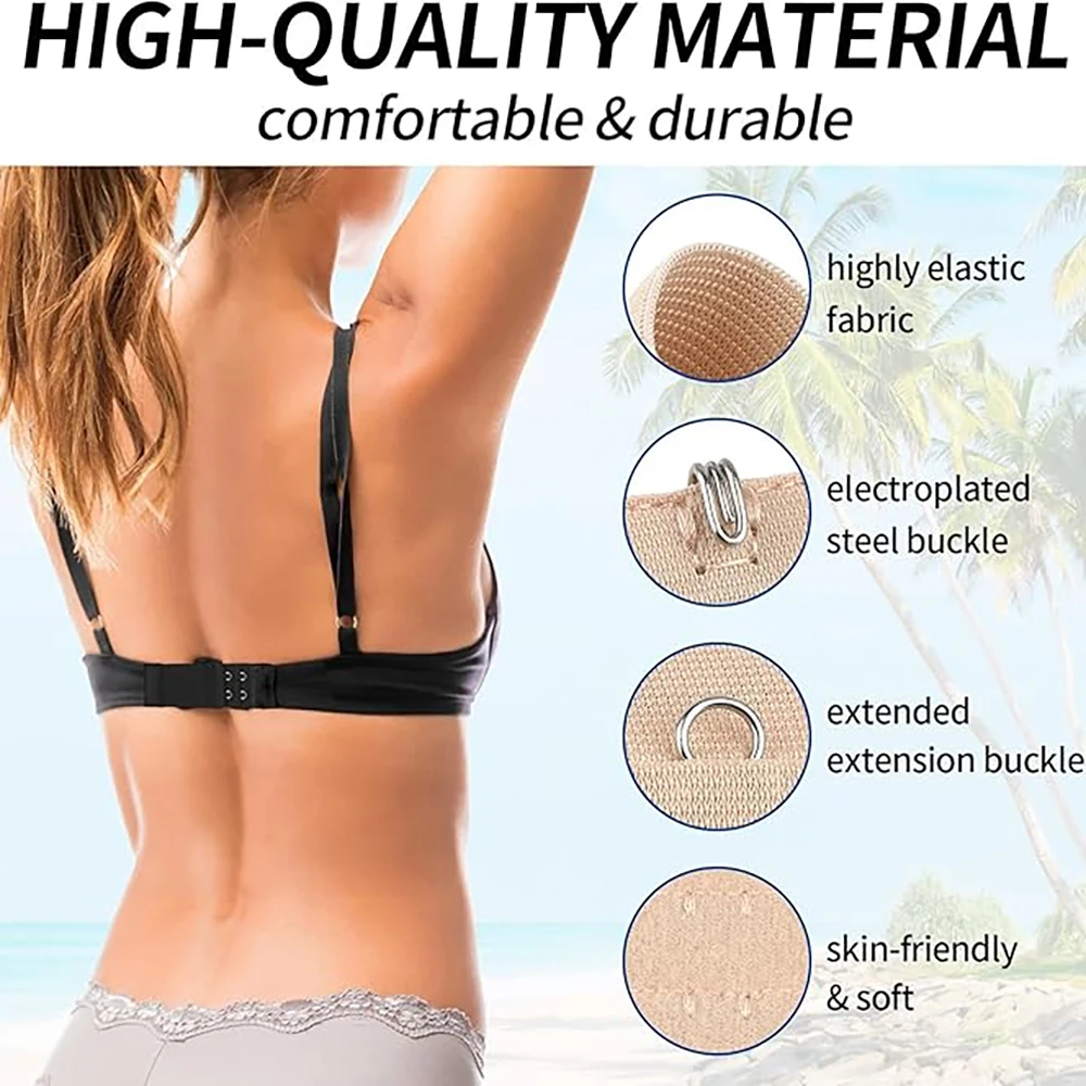 3pcs Bra Extender Hooks, Adjustable Elastic Bra Extension Clips, Comfortable & Durable Design, Perfect Fit for Women’s Bras