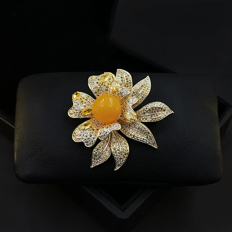 

1529 Exquisite Flower Brooch Women Luxury Coat Overcoat Big Clothes Accessories Suit Dress Pin Corsage Neckline Jewelry Wedding