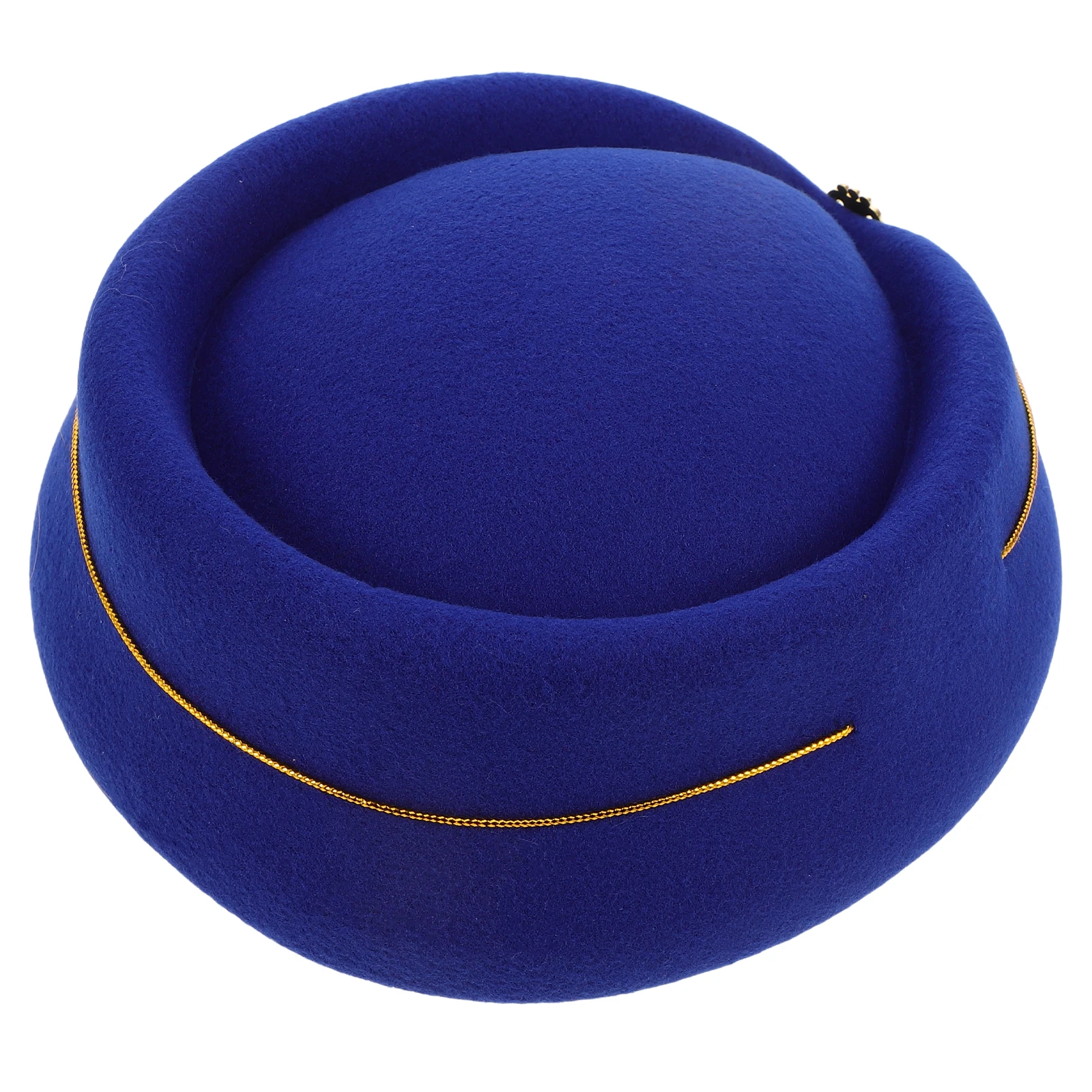 

Stewardess Beret Flight Attendant Hats for Women Wool Felt Material Durable Comfort Stage Performance Band Show Pilots