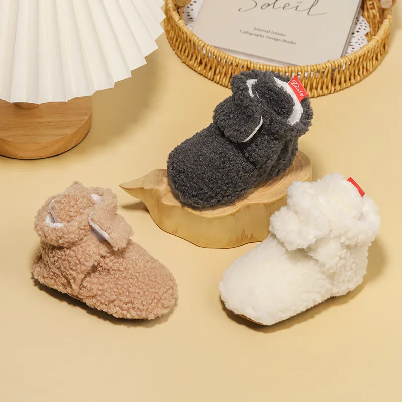 Popular walking shoes for 0-1 year old babies, baby cotton shoes, children's shoes that don't fall off, baby shoes