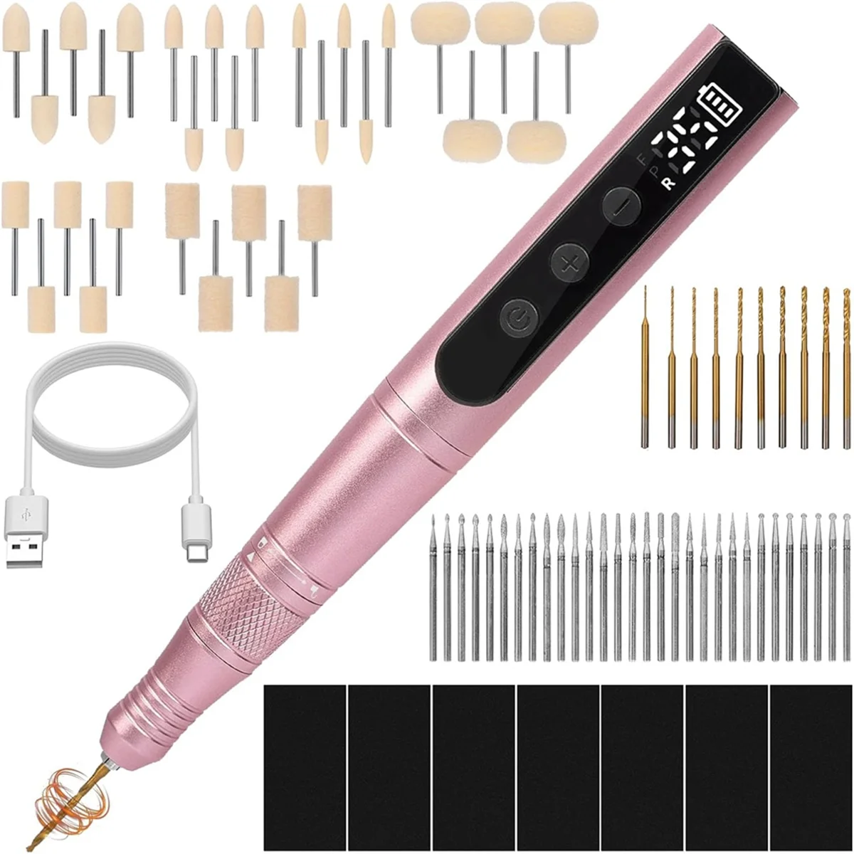 New Polymer Clay Polishing Kit,Cordless Rotary Tool Kit,35-Speed Adjustable,Jewelry Making Kit,for Polymer Clay Molds